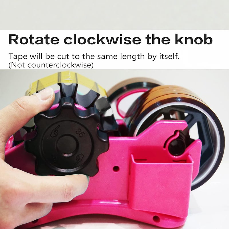 SHDSL Heat Tape Dispenser Sublimation - Multiple Roll Cut Heat Tape Dispenser 1" and 3" Core Double Reel Cores Sublimation for Heat Transfer Tape, Semi-Automatic Tape Dispenser with Compartment Slots - Image 3